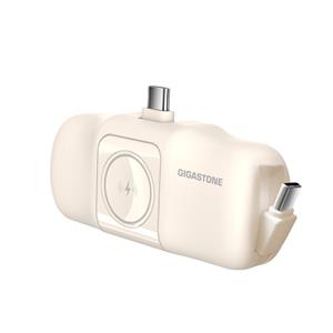 GIGASTONE USB-C直插式口袋磁吸行動電源 5000mAh(奶茶色)