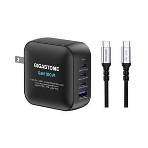 GIGASTONE PD/QC 100W GaN氮化鎵 Type-C快充組(PD-7100B+CC-7800B)