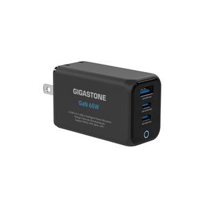 GIGASTONE PD-7657B 氮化鎵65W 三孔充電器(黑)