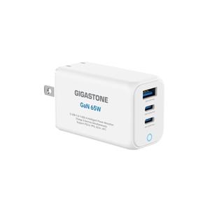 GIGASTONE PD-7657W 氮化鎵65W 三孔充電器(白)
