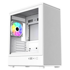酷碼Cooler Master Elite 350 電腦機殼(白色)/強化玻璃側板/內含 12cm ARGB 風扇*4