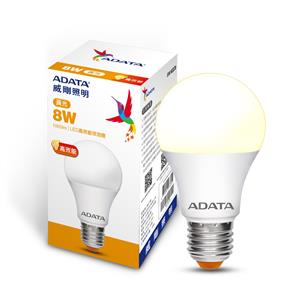 威剛照明 8W 高效能LED(135lmW)球泡燈-黃光