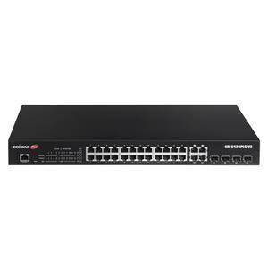 EDIMAX GS-5424PLCV3 長距離28 埠Gigabit 智慧型網路管理POE交換器