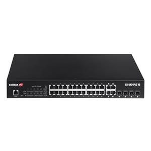 EDIMAX GS-5424PLCV3(MIT)視訊監控PoE+ 長距離28 埠Gigabit 智慧型網路管理交換器
