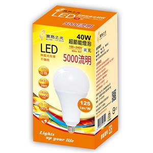 寶島之光 LED 40W 超節能燈泡 黃光