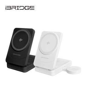 iBRIDGE 急速 Qi2 三合一無線折疊充電器 - 白 (IBW023)
