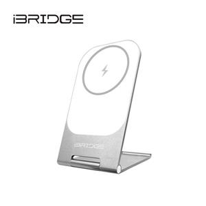 iBRIDGE 超輕薄 15W 金屬支架無線充電器 - 白 (IBW010)