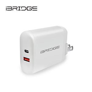 iBRIDGE PD3.0 30W + QC18W 雙孔急速快充充電器 (IBC005)