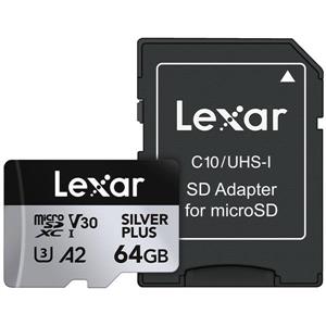 Lexar 雷克沙 Silver Plus MicroSDXC UHS-I(U3) A2 64G記憶卡