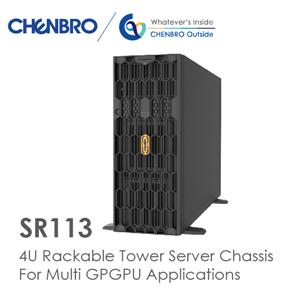 Chenbro勤誠 SR113 8-Bay 3.5" (2000W 1+1) 工作站/伺服器 4U直立式機箱(可轉機架)