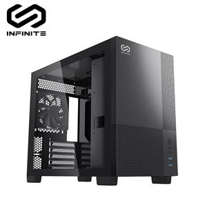 松聖INFINITE MEMPHIS 玻璃透側 M-ATX機殼【黑】