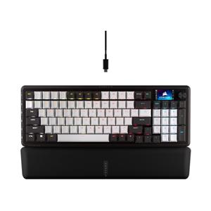 海盜船Corsair VANGUARD先鋒者 LCD RGB機械鍵盤【MLX觸感紫軸 | 雙色．中文】