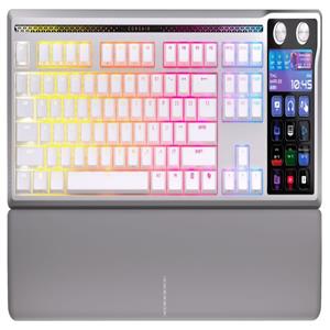 海盜船Corsair GALLEON 100 海皇SD多媒體 5吋LCD RGB機械鍵盤【紫軸 | 白．中文】