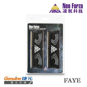 Neo Forza 凌航 FAYE DDR4 3600 16G(8G*2) 超頻 RAM(黑色散熱片) CL19