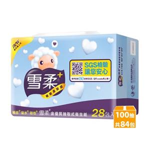 雪柔金優質抽取式衛生紙(100抽X28包X3串/箱)