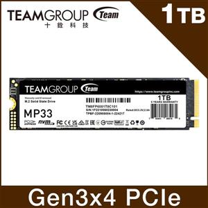 Team 十銓MP33 1TB M.2 PCIe 3.0 SSD 固態硬碟