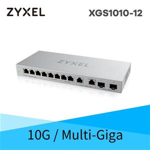 Zyxel 合勤 XGS1010 - 12 12埠 Multi - Giga 無網管 交換器 GbE 10Gbe 變速 超高