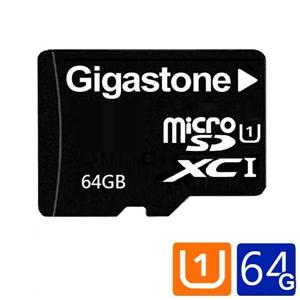 Gigastone microSDXC UHS-I U1 64G記憶卡(附轉卡)