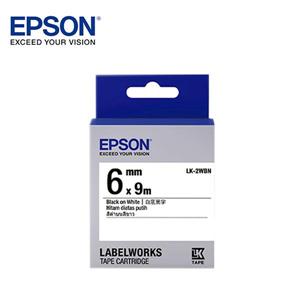 EPSON LK-2WBN C53S652401標籤帶(一般6mm )白黑