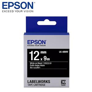 EPSON LK-4BWV C53S654415標籤帶(黑底12mm )黑白