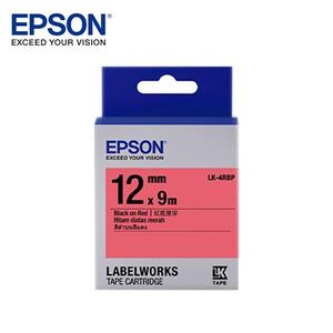 EPSON LK-4RBP C53S654403標籤帶(粉彩12mm )紅黑