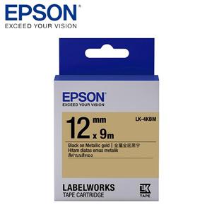 EPSON LK-4KBM C53S654422標籤帶(金銀12mm )金黑