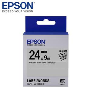 EPSON LK-6SBE C53S656409標籤帶(資產24mm )銀黑