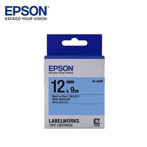 EPSON LK-4LBP C53S654406標籤帶(粉彩12mm )藍黑