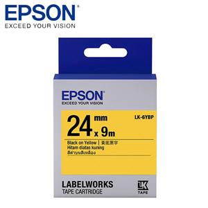 EPSON LK-6YBP C53S656404標籤帶(粉彩24mm )黃黑
