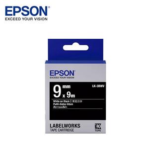EPSON LK-3BWV C53S653412標籤帶(黑底9mm )黑白