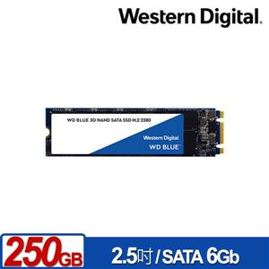WD 藍標 250GB M . 2 2280 SATA SSD