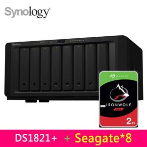 Synology DS1821 +，附Seagate硬碟* 4台 (HDD可替換)