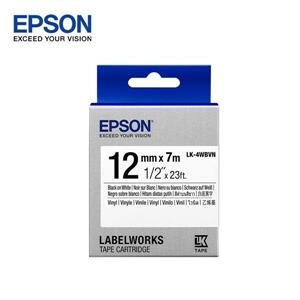 EPSON LK - 4WBVN C53S654479標籤帶(耐久12mm)白黑