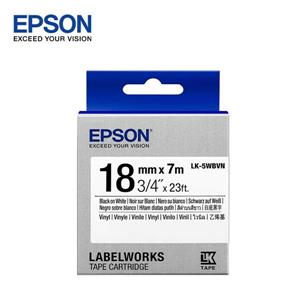 EPSON LK-5WBVN C53S655423標籤帶(耐久18mm)白黑