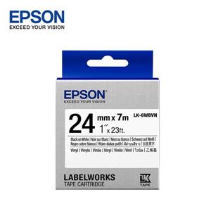 EPSON LK-6WBVN C53S656417標籤帶(耐久24mm)白黑