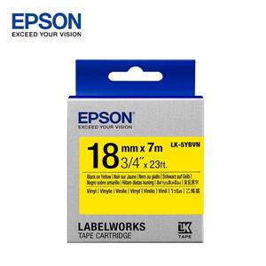 EPSON LK-5YBVN C53S655424標籤帶(耐久18mm)黃黑