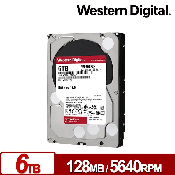 WD60EFZX 紅標Plus 6TB 3.5吋NAS硬碟- 捷元B2B採購專區