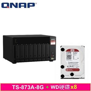 QNAP TS-873A-8G，附WD硬碟*8