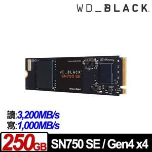 WD 黑標 SN750 SE 250GB M . 2 2280 PCIe SSD