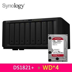 Synology DS1821 +，附WD硬碟* 4台 (HDD可替換)