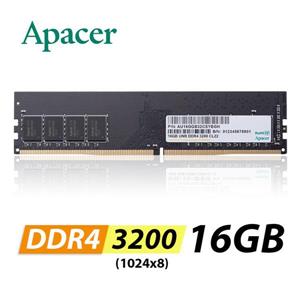 宇瞻 Apacer DDR4 3200 16GB 桌上型記憶體 (1024*8)