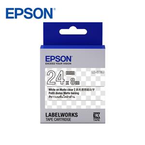 EPSON LK-6TWJ C53S656421標籤帶(消光霧面24mm)透明白