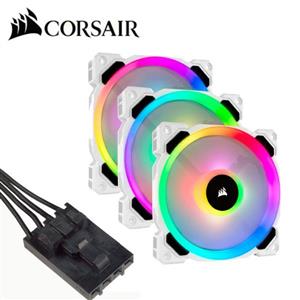 海盜船 CORSAIR LL120 RGB LED 白機殼風扇*3+控制器