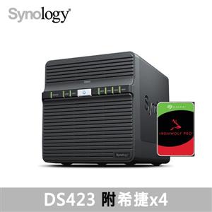 Synology DS423，附Seagate硬碟*4台(HDD可替換)