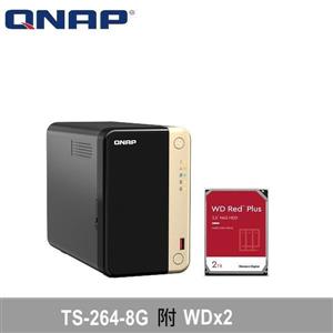 QNAP TS-264-8G，附WD硬碟*2
