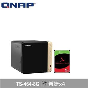 QNAP TS-464-8G，附Seagate硬碟*4