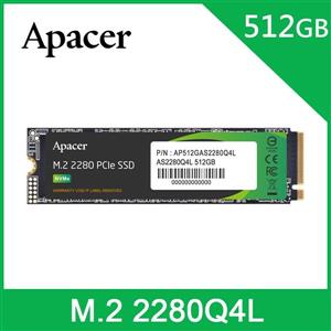 宇瞻 Apacer AS2280Q4L 512GB M.2 PCIe Gen4 SSD