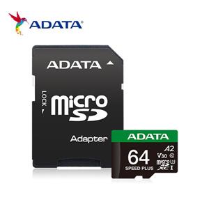 威剛 Speed Plus microSDXC UHS-I U3 A2 V30   64G記憶卡(附轉卡)