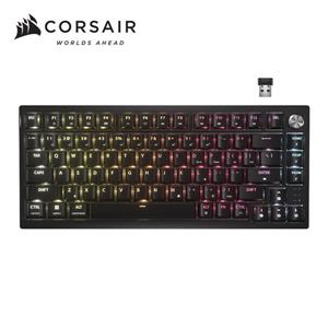 海盜船Corsair K65 PLUS WIRELESS 75% RGB 三模無線機械鍵盤【MLX觸感軸｜黑・英文】