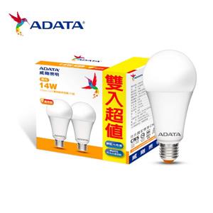 威剛照明 14W 高效能LED(1750lm)球泡燈2入-黃光